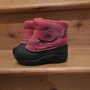 The North Face Kids Pink and Black Snow Boots